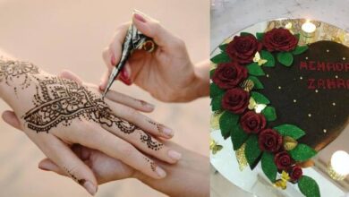 عکس عمومی از مراسم حنابندان ایرانی با تزئینات سنتی